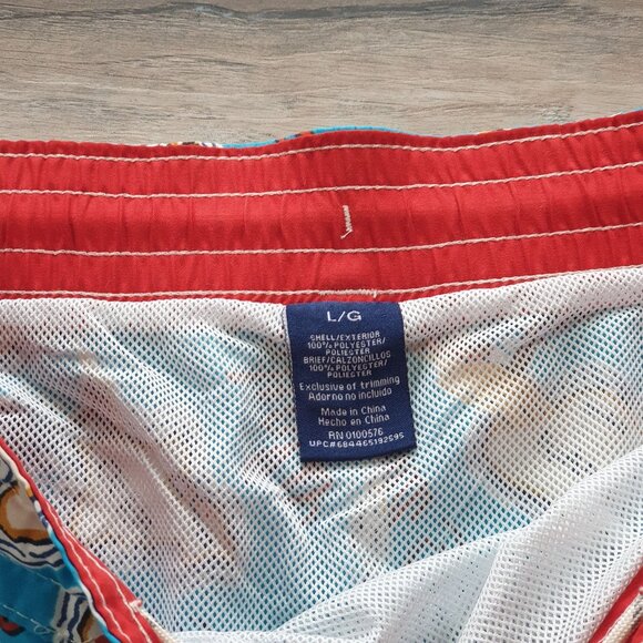 Caribbean Joe Island Supply Hawaiian Swim Trunks Beach Drawstring Waist 40 In - Picture 5 of 8